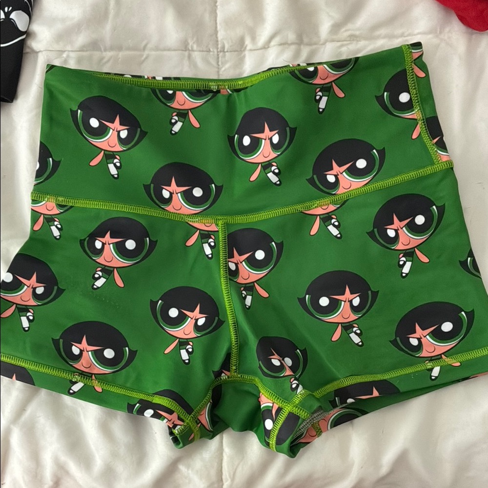 Green Powerpuff Girls Athletic Shorts